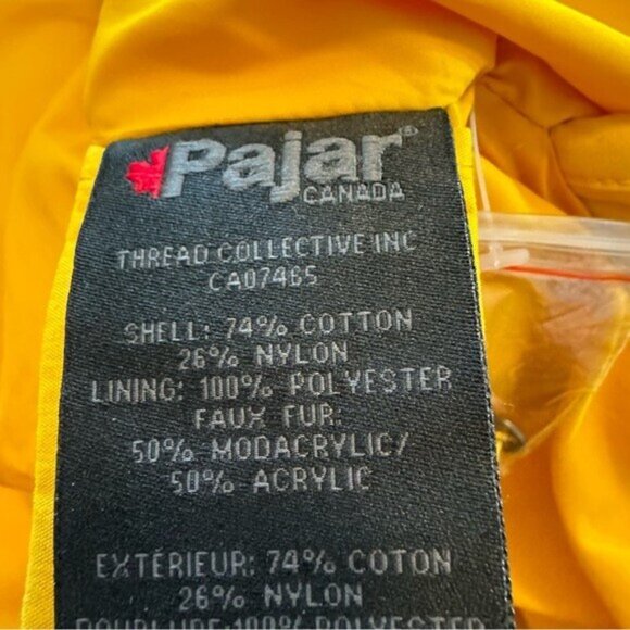 Pajar Yellow Parka Ava Snow Winter Jacket Size Small NWT Down Filled Brand New - Picture 14 of 16